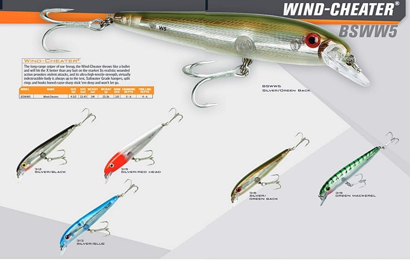 BOMBER Saltwater Grade Wind-Cheater - Silver/Redhead - 4 1/2 in, (BSWW5315) - Image 2